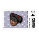 Black Manga Girl Postage postage by stampstore Black Manga Girl Postage postage