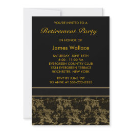 Black Marble Retirement Party invitation