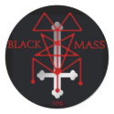 Black Mass Inverted Cross and Sigil stickers by shawnhumiston Black Mass Inverted Cross and Sigil stickers