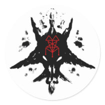 Black Mass Sigil Baphomet Inkblot stickers