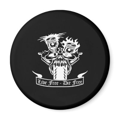 Black Mc Pistons Live Die Free Refrigerator Magnets by WhiteTiger_LLC