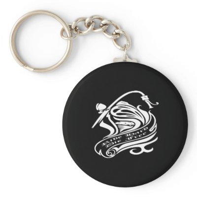 Black Mc Ride Hard Die Free Key Chains by WhiteTiger_LLC