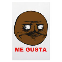 Black Me Gusta Rage Face Meme Custom Stationery