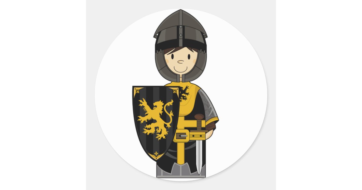 Black Medieval Knight Sticker Zazzle