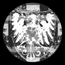 Black Medival Herald Stickers stickers