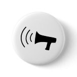 black megaphone icon button