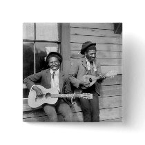Black Men Playing Guitar, 1902 Pinback Button