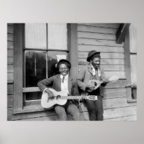 Black Men Playing Guitar, 1902 Print