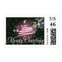 Merry Christmas Stamp Black Merry Christmas Postage Stamps