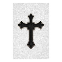 Black Metal Cross Customized Stationery