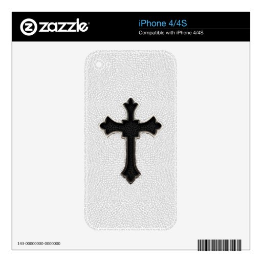 Black Metal Cross iPhone 4 Decal