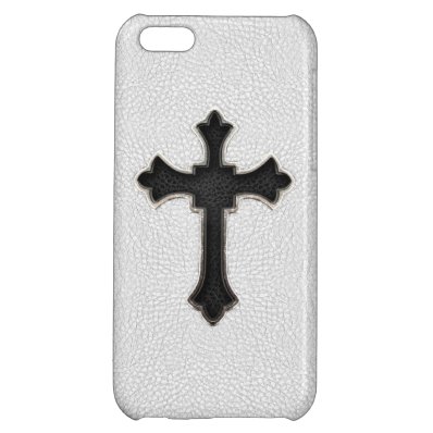 Black Metal Cross iPhone 5C Case