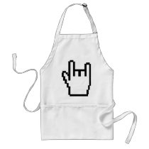 black metal-head icon aprons