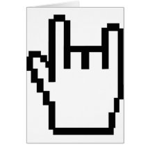 black metal-head icon card