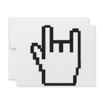 black metal-head icon invitations