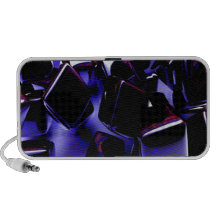 black metal iPod speakers