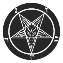 Black metal satanic Baphomet stickers
