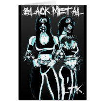 Black Metal Women Card