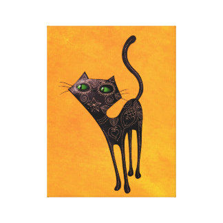 dead canvas mexican cat print prints wrapped
