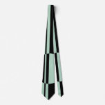 Black mint green bold circle stripes ties