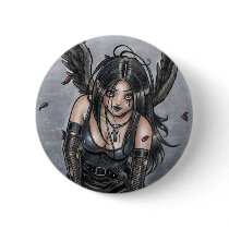 Black Misery Angel Button