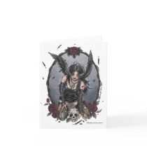Black Misery Angel Note Card