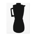 black mixer icon post card