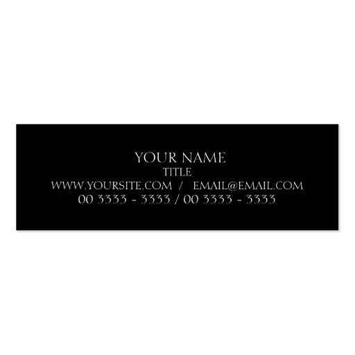 Black Modern an Abstract Business Card Template (back side)