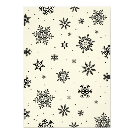 Black Modern Winter Wonderland Birthday Invitation