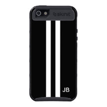 Black Monogram Stripe iphone 5 Case for Man