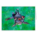 Black Moor Goldfish zazzle_card