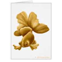 Black Moor Goldfish Card