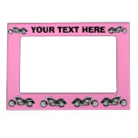 Black motorbike on any color frame magnet