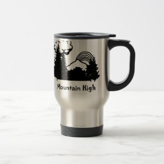 Black Mountain High Logo Silver Travel Mug mug