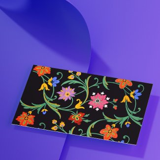 Black Multi-Color Floral profilecard