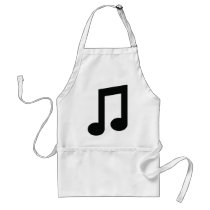 black music note icon aprons