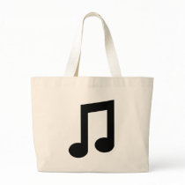 black music note icon bags