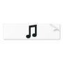 black music note icon bumper stickers