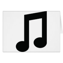 black music note icon cards
