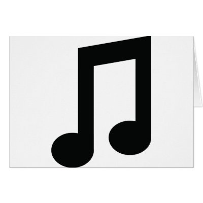 black music note icon cards by