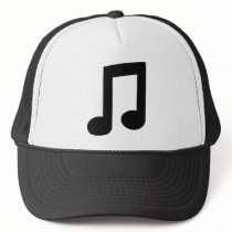 black music note icon hats