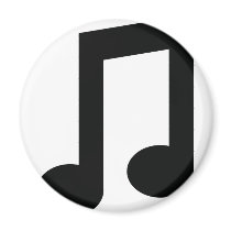 black music note icon magnets