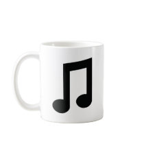 black music note icon mugs