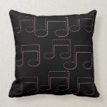 Black Music Theme Pillow Cushion