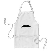 black mustache apron