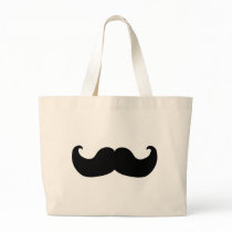 Black Mustache Canvas Bag