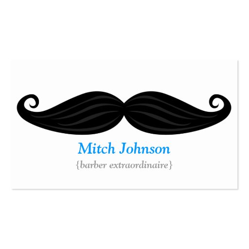 Black Mustache Bizcard Business Card (front side)