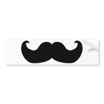Black Mustache Bumper Stickers