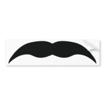 black mustache bumper sticker