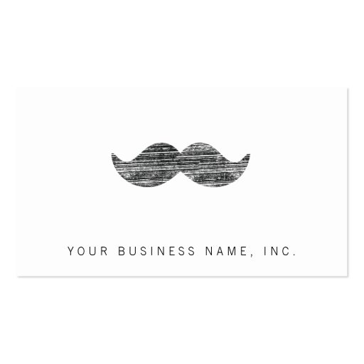 Black Mustache Business Card Template (front side)